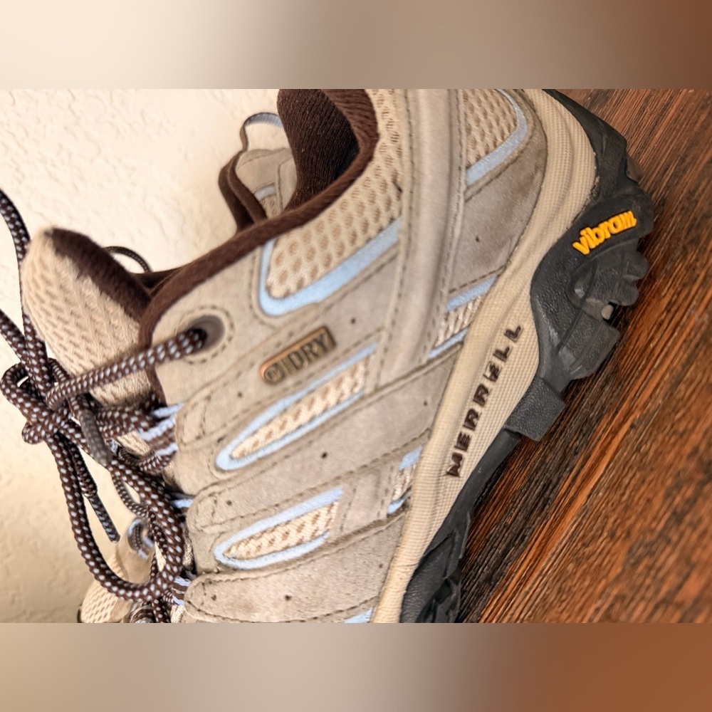 Merrell Women’s Moab 2 Waterproof Brindle Hiking Shoes, Size M 9.5 gently used - Picture 5 of 11